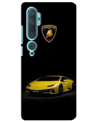 Чехол для Xiaomi Mi Note 10 с картинкой «Lamborghini желтый акцент»