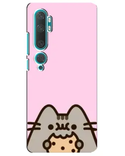 Чехол для Xiaomi Mi Note 10 с картинкой «Pusheen и печенье» Чехол для Xiaomi Mi Note 10 с картинкой «Pusheen и печенье»