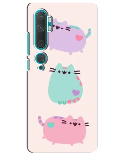 Чехол для Xiaomi Mi Note 10 с картинкой «Pusheen трио» Чехол для Xiaomi Mi Note 10 с картинкой «Pusheen трио»
