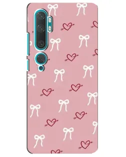 Чехол для Xiaomi Mi Note 10 с картинкой «Сердца и банты» Чехол для Xiaomi Mi Note 10 с картинкой «Сердца и банты»