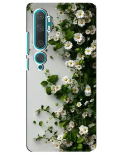 Чохол для Xiaomi Mi Note 10 з картинкою «Гілка дрібних білих квітів»