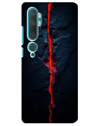 Чехол для Xiaomi Mi Note 10 с картинкой «Kрасная лавовая трещина»