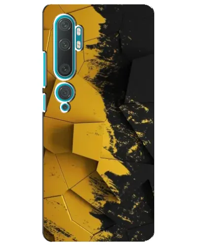 Чехол для Xiaomi Mi Note 10 с картинкой «Золотые осколки геометрии»