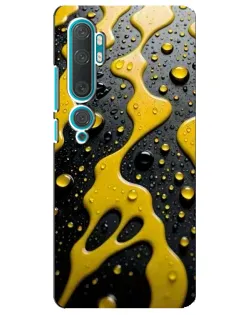Чехол для Xiaomi Mi Note 10 с картинкой «Жидкое желтое золото»