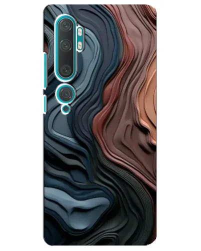 Чехол для Xiaomi Mi Note 10 с картинкой «Цветные волны каньона»