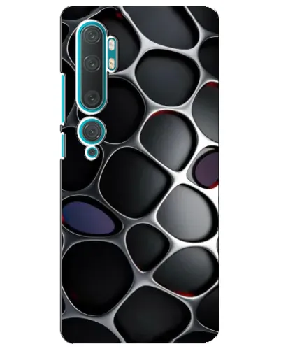 Чехол для Xiaomi Mi Note 10 с картинкой «Объемная темная решетка»