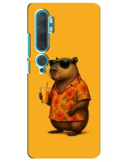 Чехол для Xiaomi Mi Note 10 с картинкой «Капибара на отдыхе»