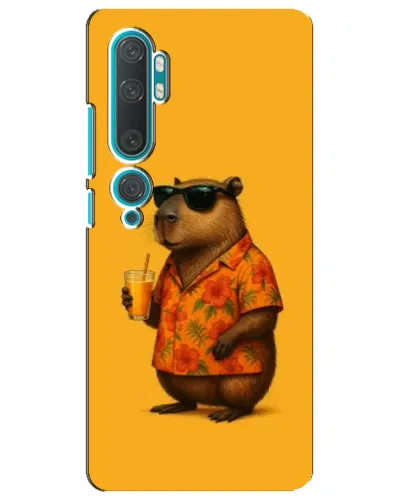 Чехол для Xiaomi Mi Note 10 с картинкой «Капибара на отдыхе»