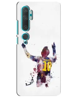 Чехол для Xiaomi Mi Note 10 с картинкой «Акварельный Месси Барселона»