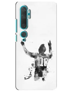 Чехол для Xiaomi Mi Note 10 с картинкой «Черно-белый силуэт Месси» Чехол для Xiaomi Mi Note 10 с картинкой «Черно-белый силуэт Месси»
