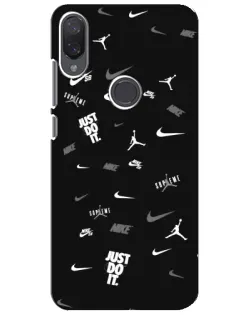 Чехол для Xiaomi Mi Play с картинкой «Nike Black Pattern»