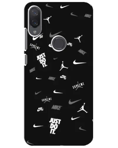 Чехол для Xiaomi Mi Play с картинкой «Nike Black Pattern»