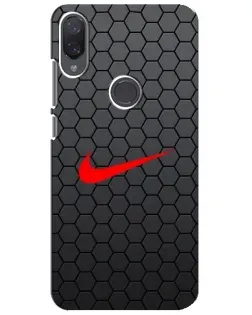 Чехол для Xiaomi Mi Play с картинкой «Nike — карбоновая сетка»