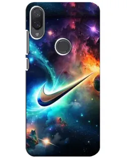Чехол для Xiaomi Mi Play с картинкой «Космический Nike Swoosh»