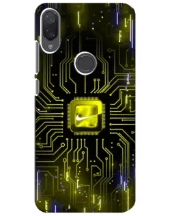 Чехол для Xiaomi Mi Play с картинкой «Nike — золотая искра»