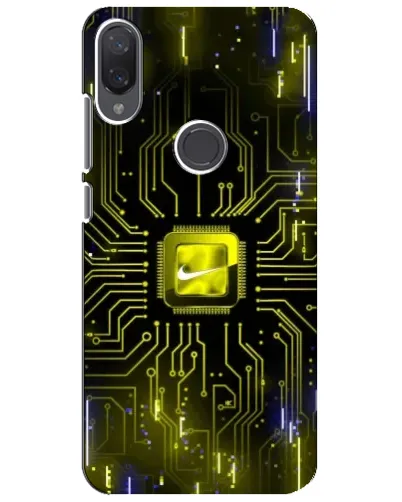 Чехол для Xiaomi Mi Play с картинкой «Nike — золотая искра»