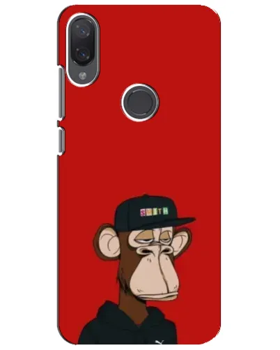 Чехол для Xiaomi Mi Play с картинкой «Bored Ape — красный фон»