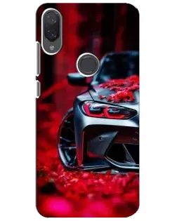 Чехол для Xiaomi Mi Play с картинкой «Спортивная BMW и цветы»