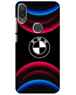 Чехол для Xiaomi Mi Play с картинкой «Логотип BMW и неоновые дуги»
