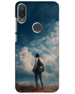 Чехол для Xiaomi Mi Play с картинкой «Герой PUBG на скале»