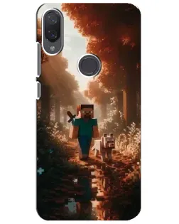 Чехол для Xiaomi Mi Play с картинкой «Стив в лесу»