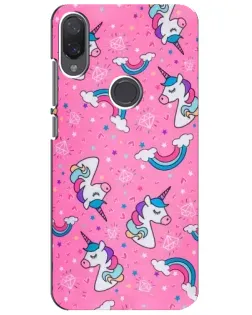 Чехол для Xiaomi Mi Play с картинкой «Unicorn паттерн розовый»
