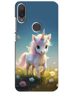 Чехол для Xiaomi Mi Play с картинкой «Единорог на поляне»