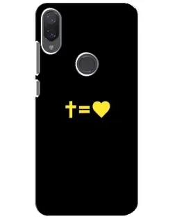 Чехол для Xiaomi Mi Play с картинкой «Сердце и Крест»