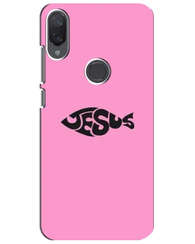 Чехол для Xiaomi Mi Play с картинкой «Розовый символ  Jesus»