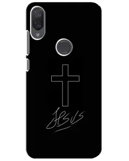 Чехол для Xiaomi Mi Play с картинкой «Графический крест Jesus»