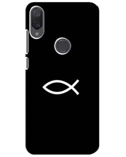 Чехол для Xiaomi Mi Play с картинкой «Символ рыбы Jesus»