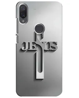 Чехол для Xiaomi Mi Play с картинкой «Металлический крест Jesus»