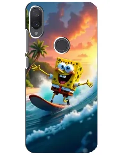 Чехол для Xiaomi Mi Play с картинкой «Губка Боб серфингист»