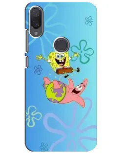 Чехол для Xiaomi Mi Play с картинкой «Спанч Боб и Патрик»