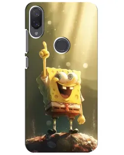 Чехол для Xiaomi Mi Play с картинкой «Сияющий Спанч Боб»