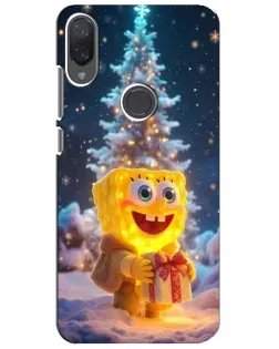 Чехол для Xiaomi Mi Play с картинкой «Рождественский Спанч Боб»