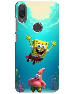 Чехол для Xiaomi Mi Play с картинкой «Спанч Боб под водой»