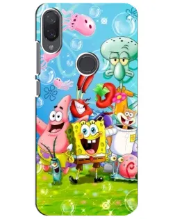 Чехол для Xiaomi Mi Play с картинкой «Губка Боб и друзья»