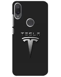 Чехол для Xiaomi Mi Play с картинкой «Стальной логотип Tesla»