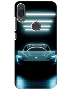 Чехол для Xiaomi Mi Play с картинкой «Tesla в неоне»