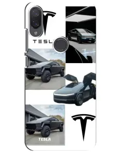 Чехол для Xiaomi Mi Play с картинкой «Коллаж Cybertruck Tesla»