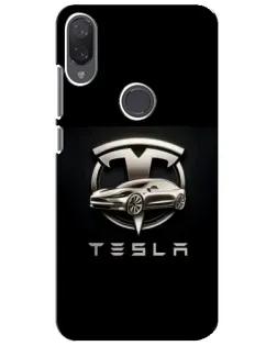 Чехол для Xiaomi Mi Play с картинкой «Tesla — серебристое авто»