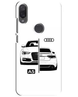 Чехол для Xiaomi Mi Play с картинкой «Audi — контрастный дизайн»