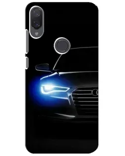 Чехол для Xiaomi Mi Play с картинкой «Неоновый взгляд Audi»