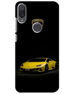 Чехол для Xiaomi Mi Play с картинкой «Lamborghini желтый акцент»