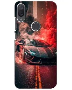 Чехол для Xiaomi Mi Play с картинкой «Lamborghini красный дым»
