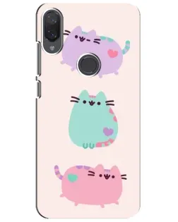 Чехол для Xiaomi Mi Play с картинкой «Pusheen трио»