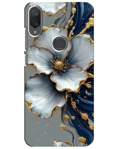 Чехол для Xiaomi Mi Play с картинкой «Белый цветок и золотой флюид» Чехол для Xiaomi Mi Play с картинкой «Белый цветок и золотой флюид»