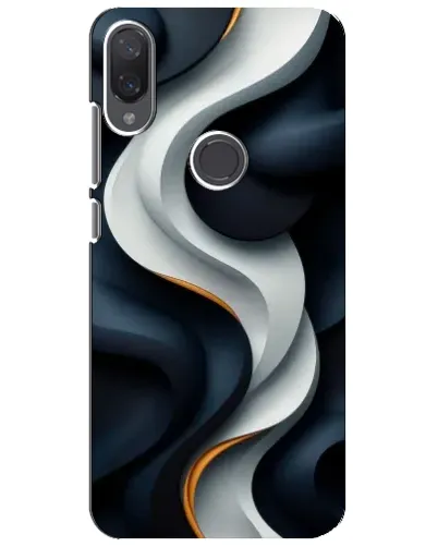 Чехол для Xiaomi Mi Play с картинкой «Объемные черно-белые ленты» Чехол для Xiaomi Mi Play с картинкой «Объемные черно-белые ленты»