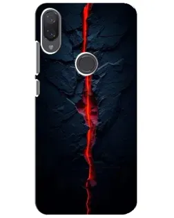 Чехол для Xiaomi Mi Play с картинкой «Kрасная лавовая трещина»